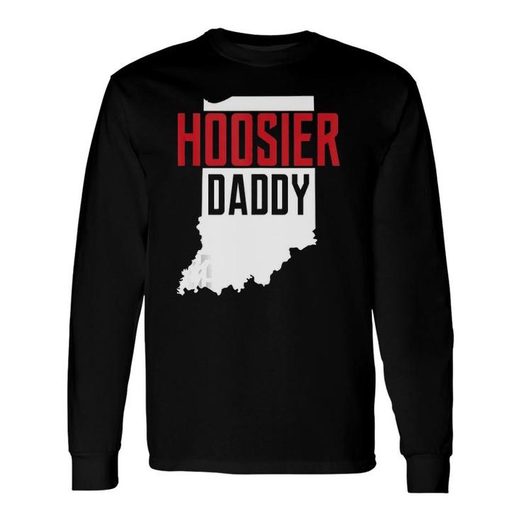 Hoosier Daddy Indiana State Map Tank Top Long Sleeve T-Shirt T-Shirt