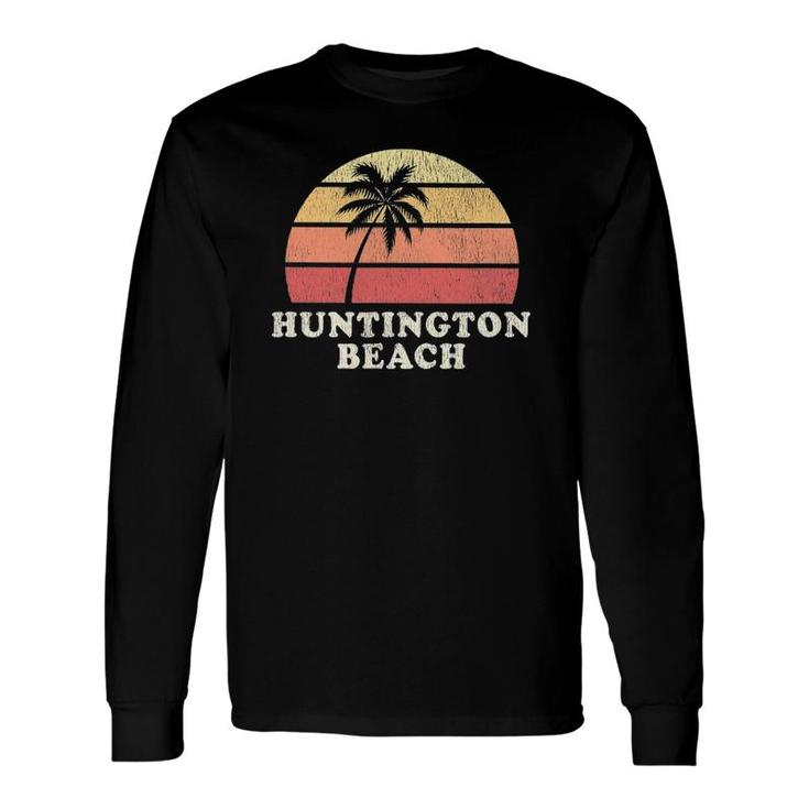 Huntington Beach Ca Vintage 70S Retro Throwback Long Sleeve T-Shirt T-Shirt