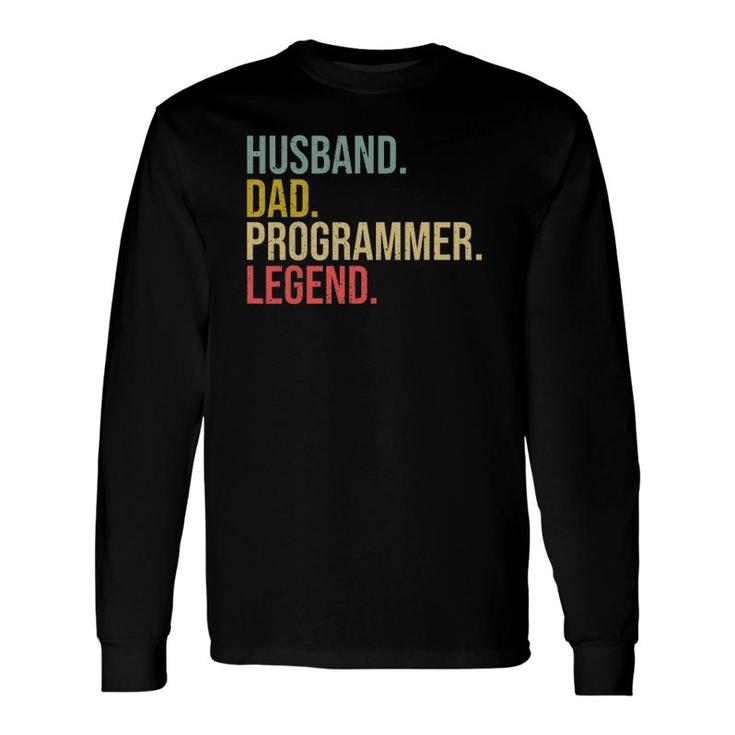 Husband Dad Programmer Legend Fathers Day Programming Long Sleeve T-Shirt T-Shirt