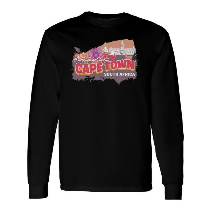 I'd Rather Be In Cape Town South Africa Vintage Souvenir Long Sleeve T-Shirt T-Shirt