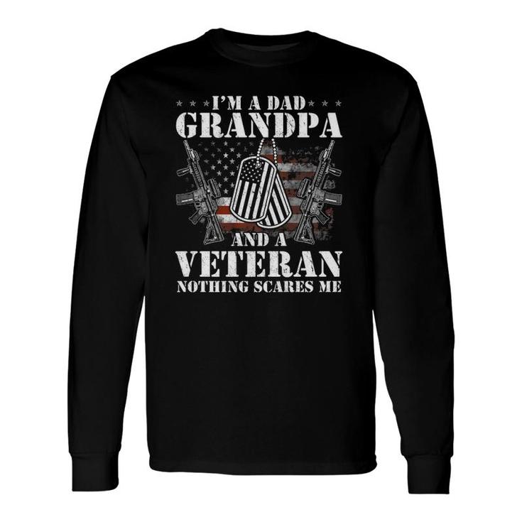 I'm A Dad Grandpa Veteran Father's Day S Premium Long Sleeve T-Shirt T-Shirt