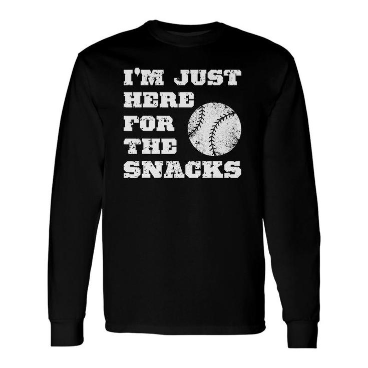 I'm Just Here For The Snacks Baseball Vintage Style Long Sleeve T-Shirt T-Shirt