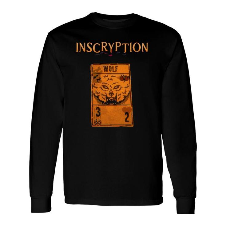 Inscryption Psychological Wolf Card Game Halloween Scary Long Sleeve T-Shirt T-Shirt