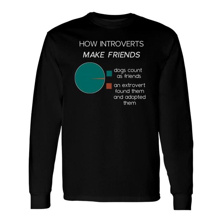 Introvert Introverts Pie Chart Meme Long Sleeve T-Shirt T-Shirt