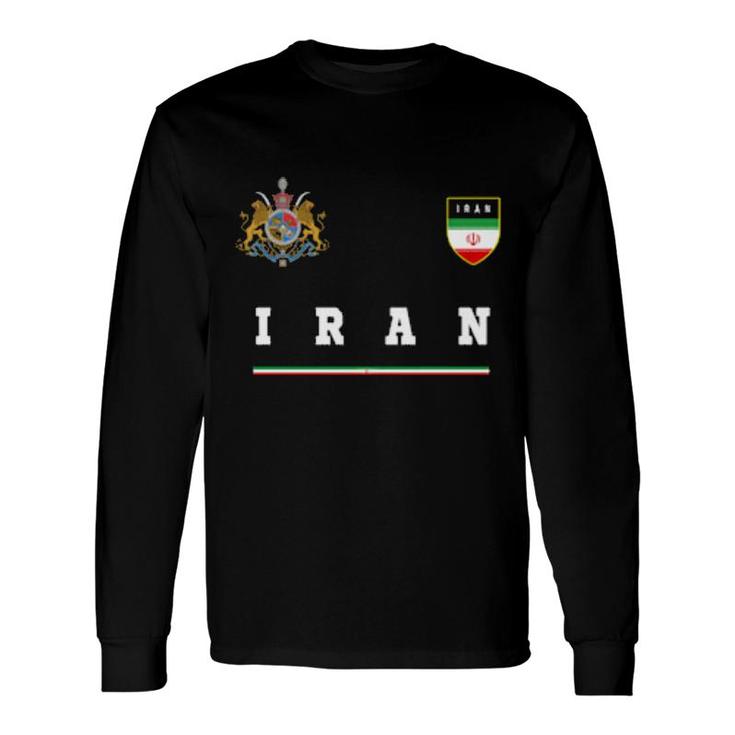 Iran Sportsoccer Jersey Iranian Flag Football Long Sleeve T-Shirt T-Shirt