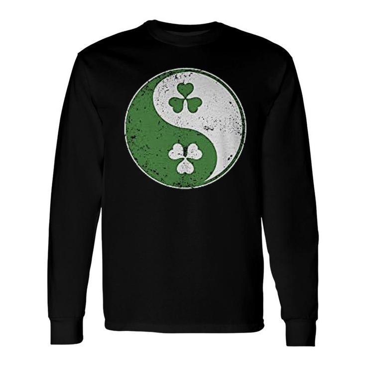 Irish Shamrock Yang Yin Long Sleeve T-Shirt T-Shirt