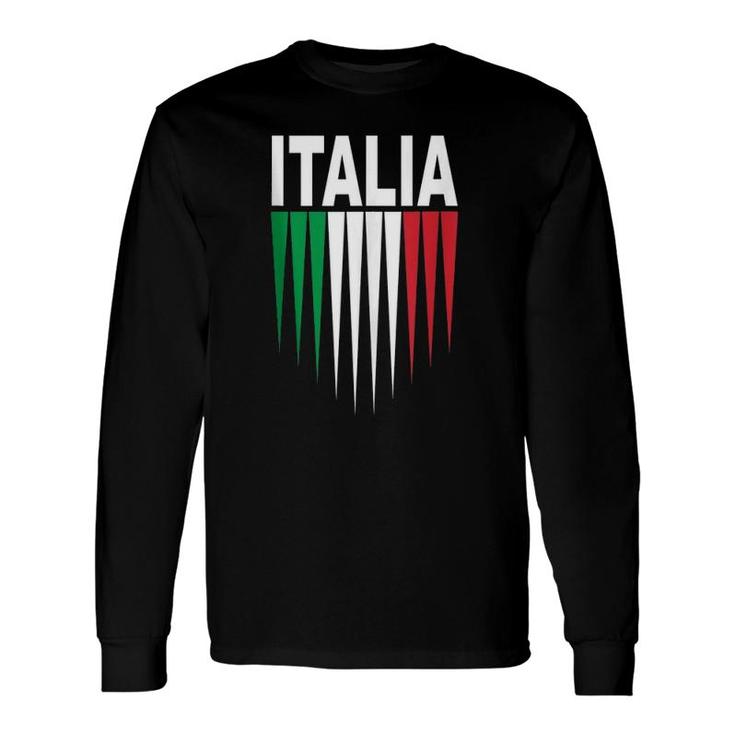 Italy Soccer Jersey Italia Flag Football Long Sleeve T-Shirt T-Shirt