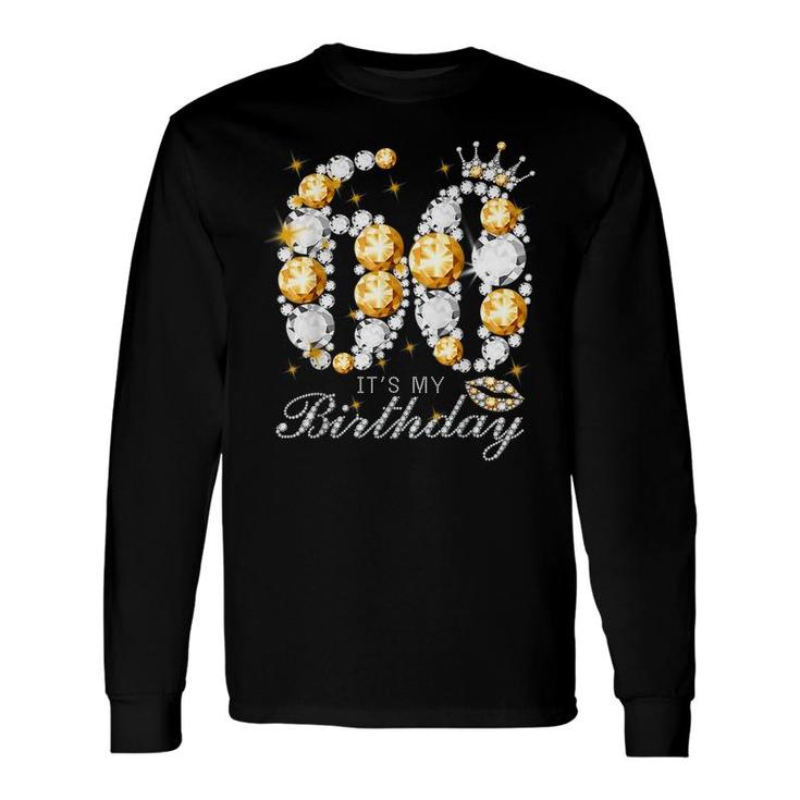 It's My 60Th Birthday Queen 60 Years Old Shoes Crown Diamond Long Sleeve T-Shirt