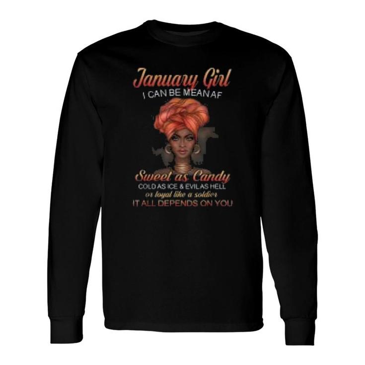 January Queens Are Born In January Long Sleeve T-Shirt T-Shirt