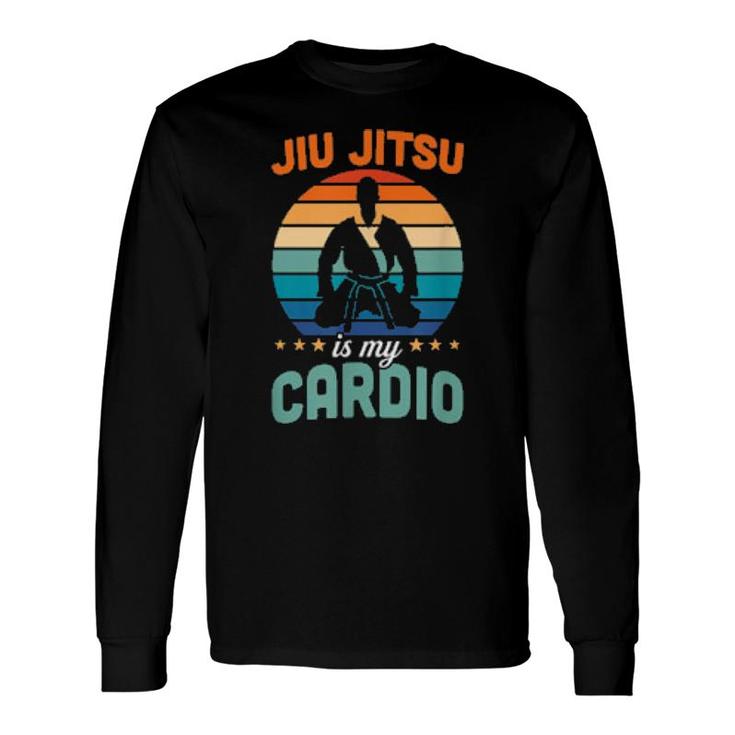 Jiu Jitsu Is My Cardio Bjj Training Retro Style Long Sleeve T-Shirt T-Shirt