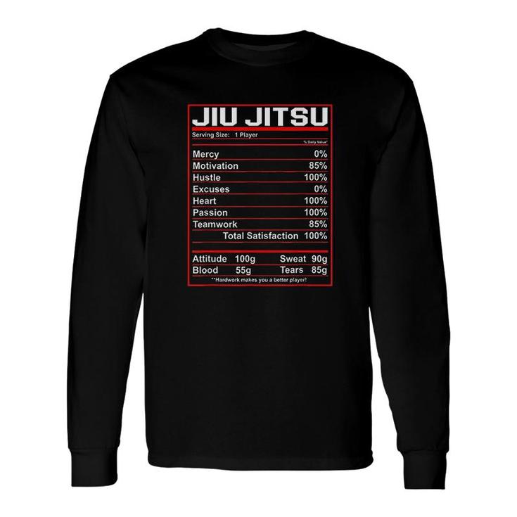 Jiu Jitsu Nutrition Facts Long Sleeve T-Shirt T-Shirt