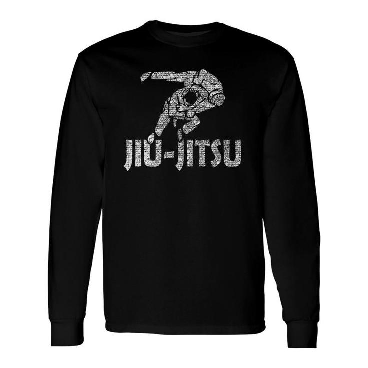 Jiu-Jitsu S For Bjj Fans Vintage Distressed Tee Long Sleeve T-Shirt T-Shirt