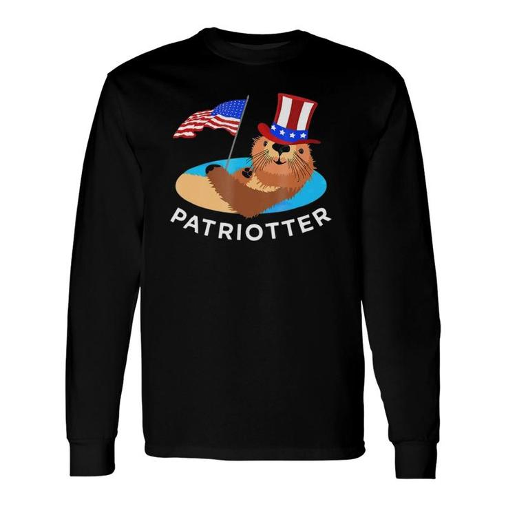 July 4Th Otter Cute Usa Patriot Animal Tee Long Sleeve T-Shirt T-Shirt