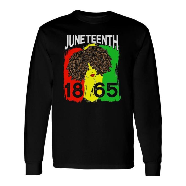 Juneteenth 1865 Is My Independence Day Black Black Pride Pan-African Colours Long Sleeve T-Shirt T-Shirt