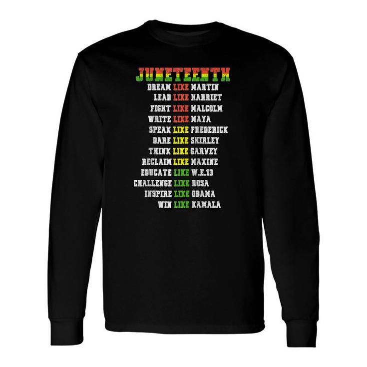 Juneteenth Ancestors Black African Dream Like Leaders Raglan Baseball Tee Long Sleeve T-Shirt T-Shirt