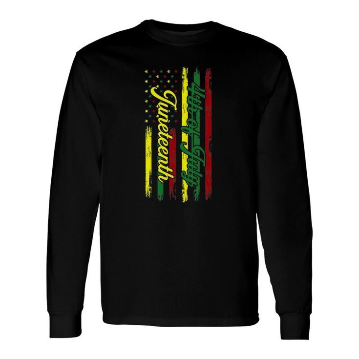 Juneteenth Not 4Th July Black Independence Day Long Sleeve T-Shirt T-Shirt