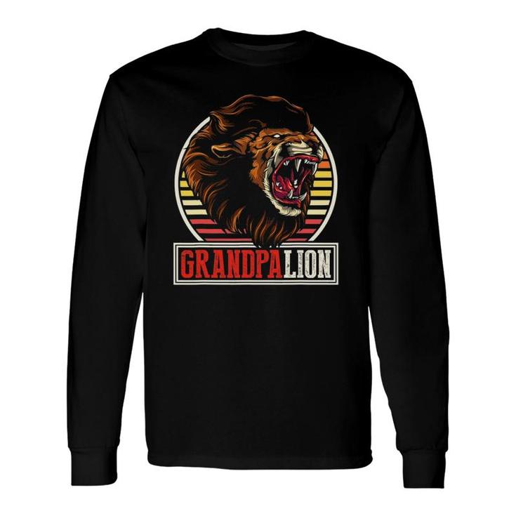 Jungle Grandfather Zoo Animal Grandpa Lion Long Sleeve T-Shirt T-Shirt