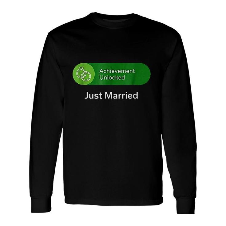 Just Married For Wedding Video Gamer Long Sleeve T-Shirt