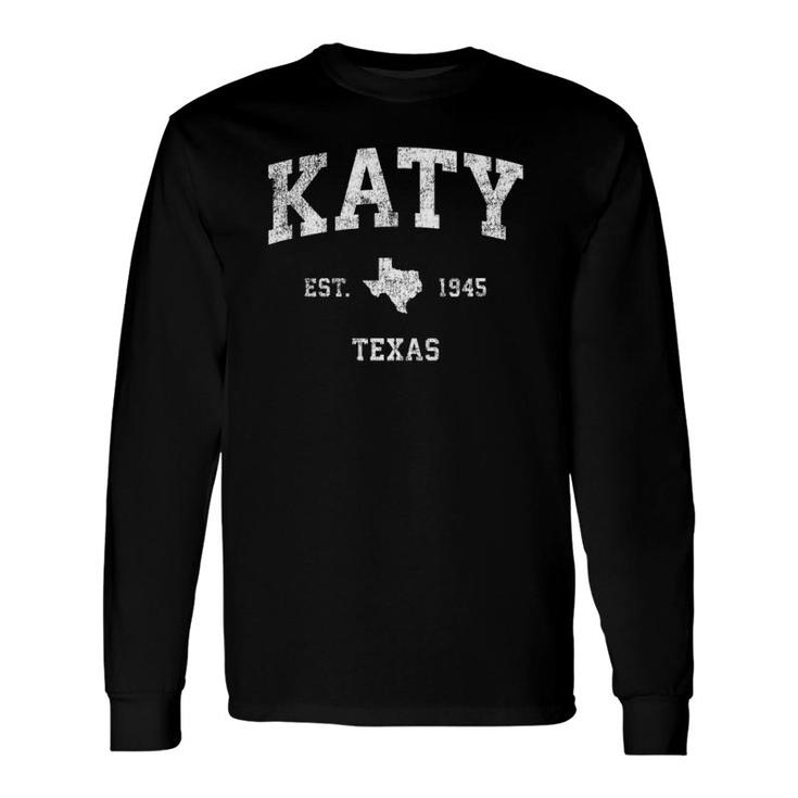Katy Texas Tx Vintage Athletic Sports Long Sleeve T-Shirt