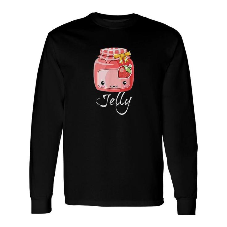 Kawaii Peanut Butter Jelly Matching Strawberry Jam Long Sleeve T-Shirt