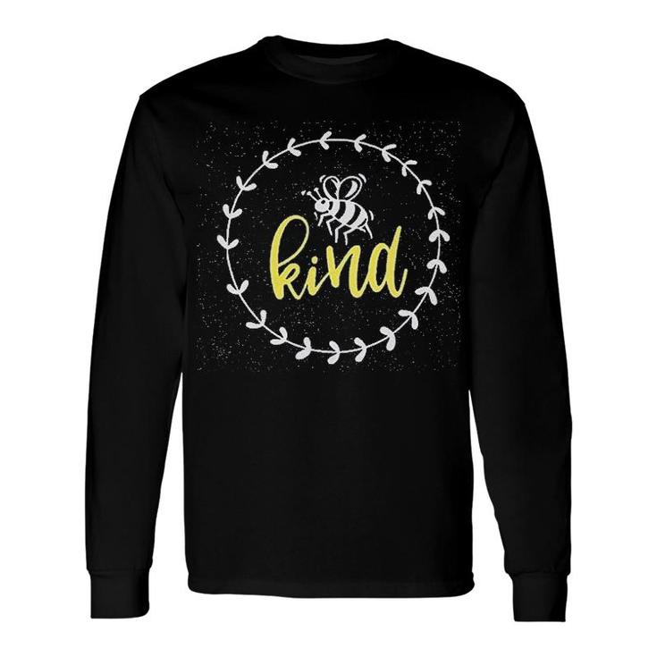 Be Kind Bee Kind Bee Graphic Loose Inspirational Letter Blouse Long Sleeve T-Shirt T-Shirt
