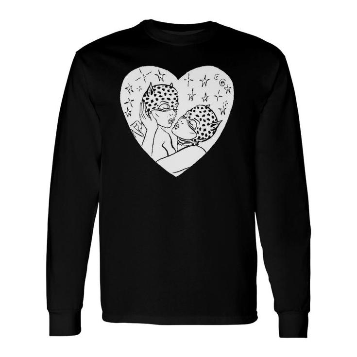 Kissing In Heart Shape Long Sleeve T-Shirt T-Shirt