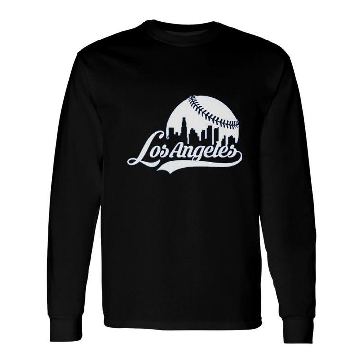La Los Angeles City Baseball Skyline Long Sleeve T-Shirt T-Shirt