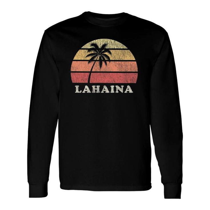 Lahaina Hawaii Vintage 70S Retro Throwback Long Sleeve T-Shirt T-Shirt