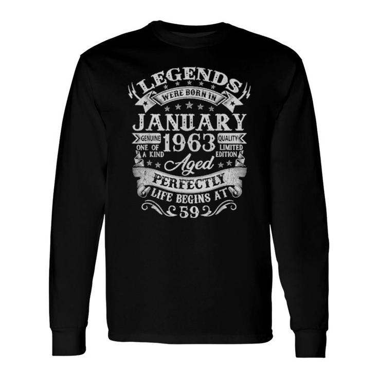 Legends Were Born In January 1941 59 Year Old 59Th Birthday Long Sleeve T-Shirt