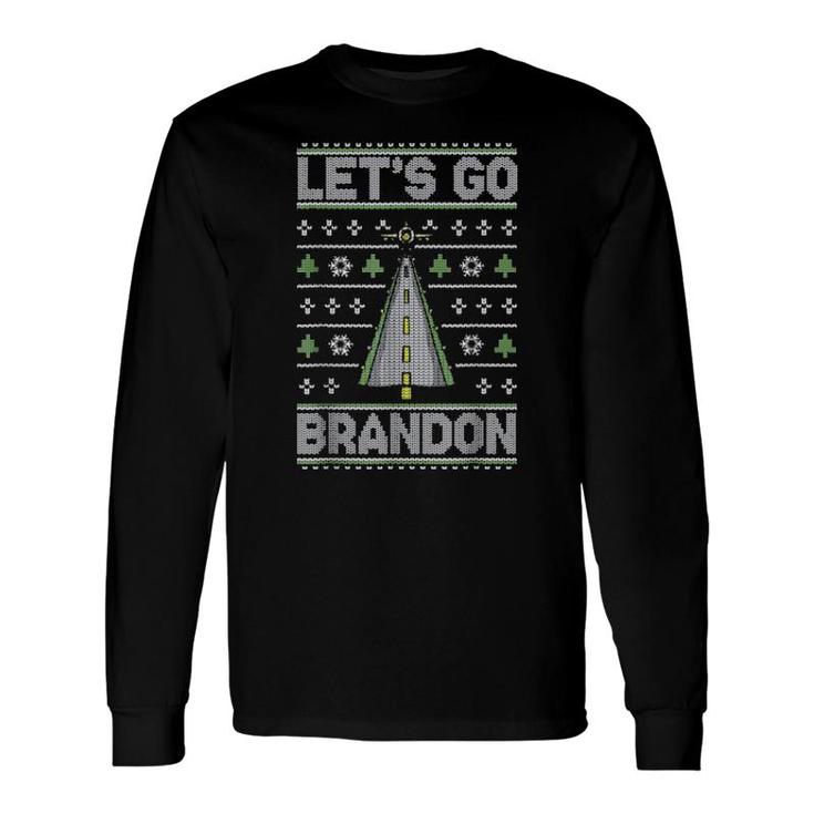 Let’S Go Brandon Air Plane US Force Army Ugly Xmas Sweat Long Sleeve T-Shirt T-Shirt