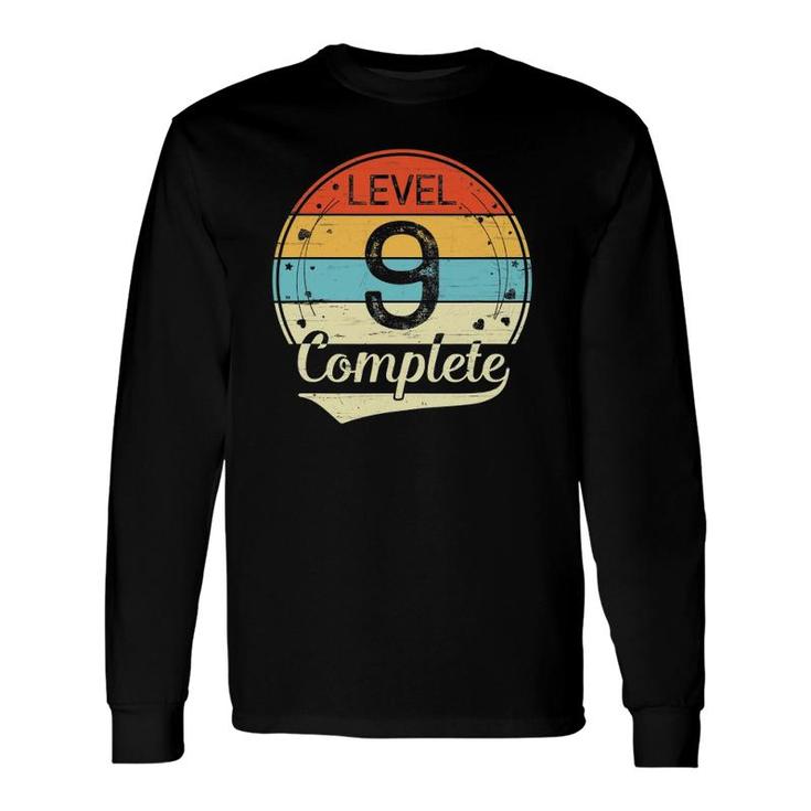 Level 9 Complete 9Th Wedding Anniversary Him Her Long Sleeve T-Shirt T-Shirt