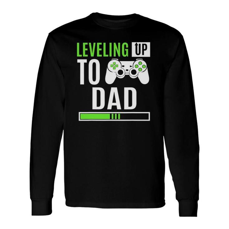 Leveling Up To Dad Gaming Baby Gender Reveal Announcement Long Sleeve T-Shirt T-Shirt