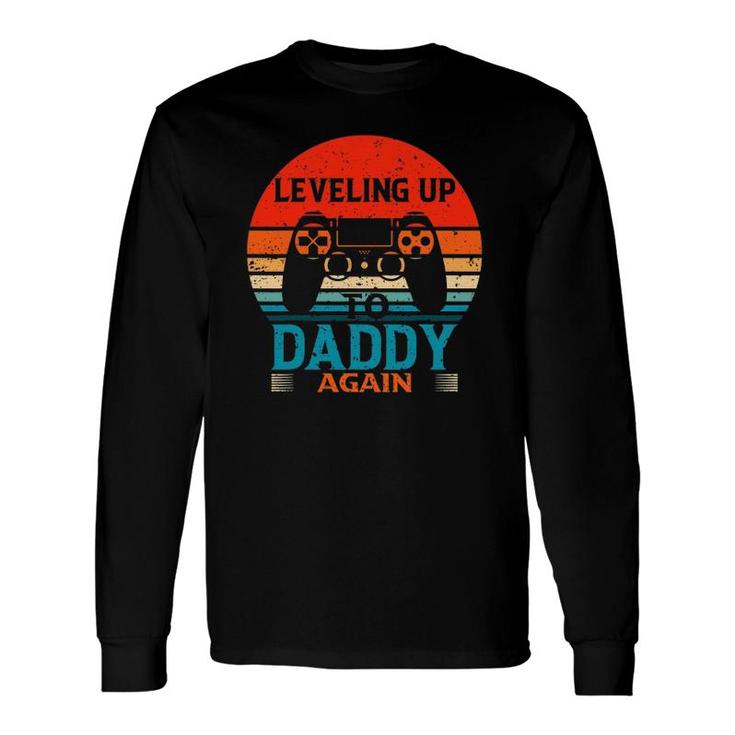 Leveling Up To Daddy Again Father's Day Vintage Long Sleeve T-Shirt T-Shirt