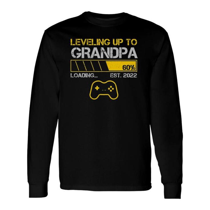 Leveling Up To Grandpa Est 2022 Loading Gaming Long Sleeve T-Shirt T-Shirt