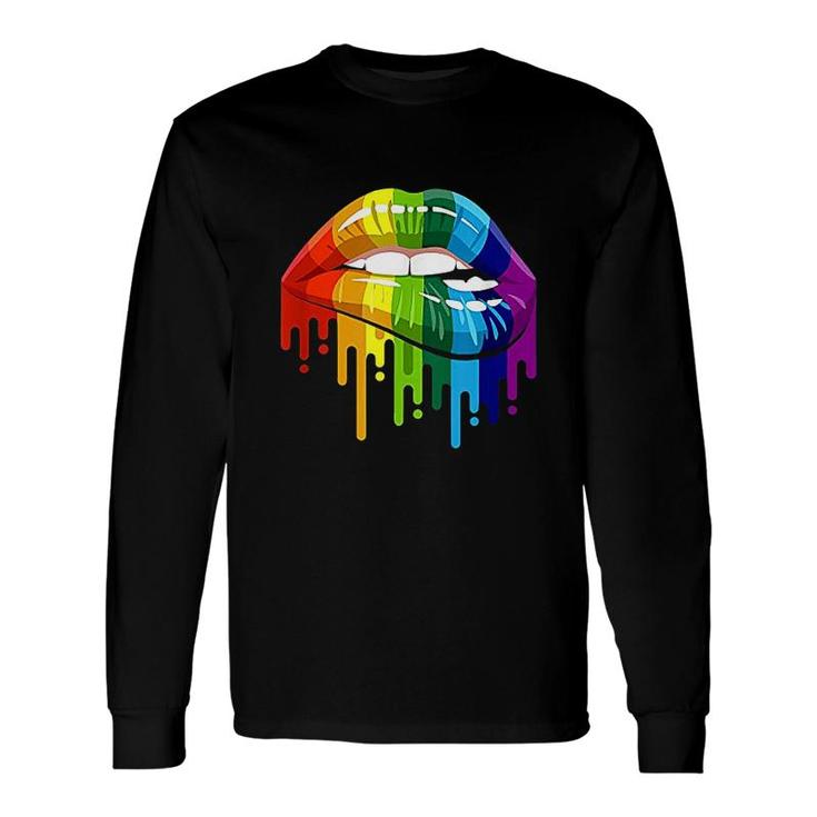 Lgbt Rainbow Lip Gay Pride Long Sleeve T-Shirt
