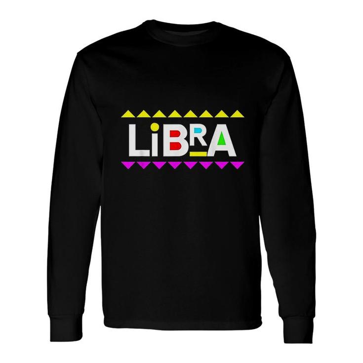 Libra Zodiac 90s Style Long Sleeve T-Shirt