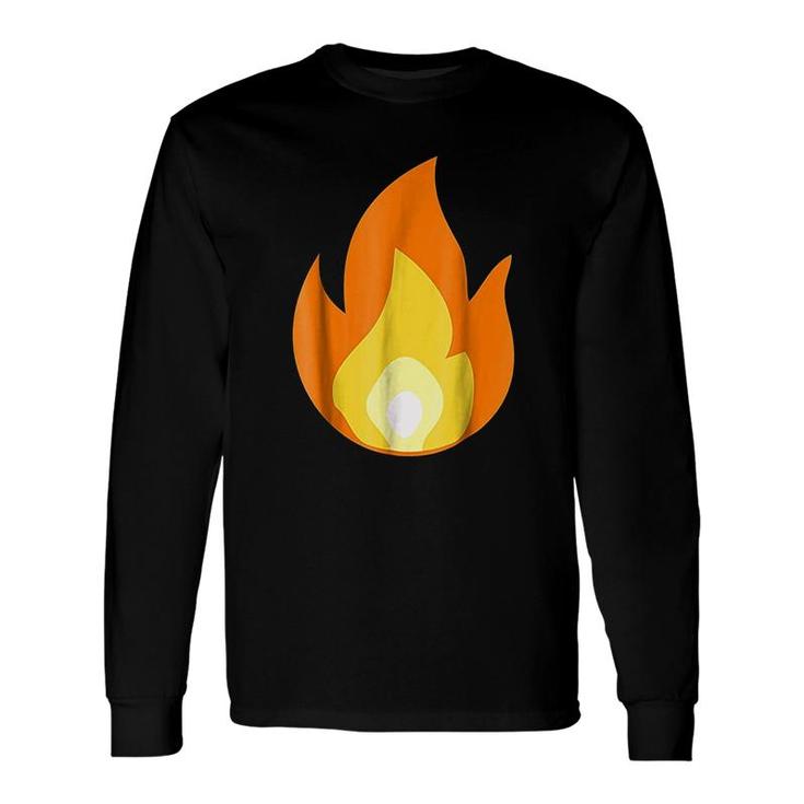 Lit Fire Flame Hot Burning Beach Long Sleeve T-Shirt