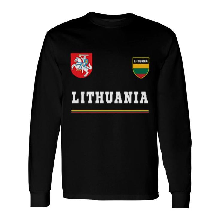 Lithuania Sportsoccer Jersey Flag Football Long Sleeve T-Shirt T-Shirt