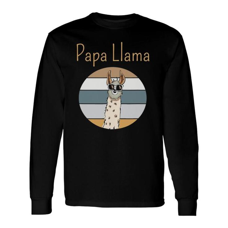 Llama Dad Matching Papa Alpaca Lover Father's Day Long Sleeve T-Shirt T-Shirt