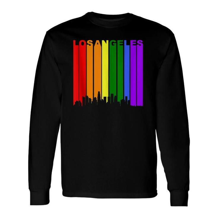 Los Angeles California Lgbtq Gay Pride Rainbow Skyline Long Sleeve T-Shirt T-Shirt