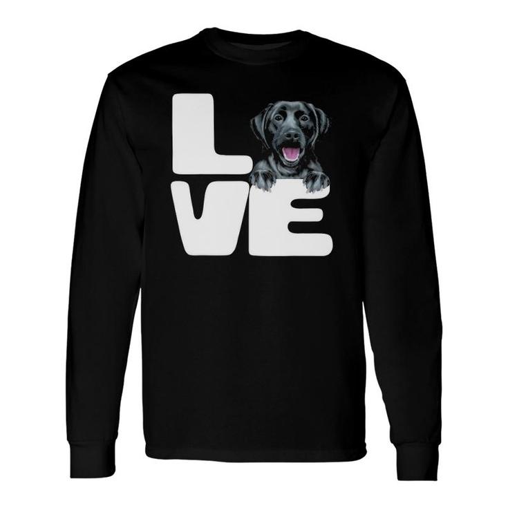 I Love My Black Labrador Retriever Dog Lover Long Sleeve T-Shirt