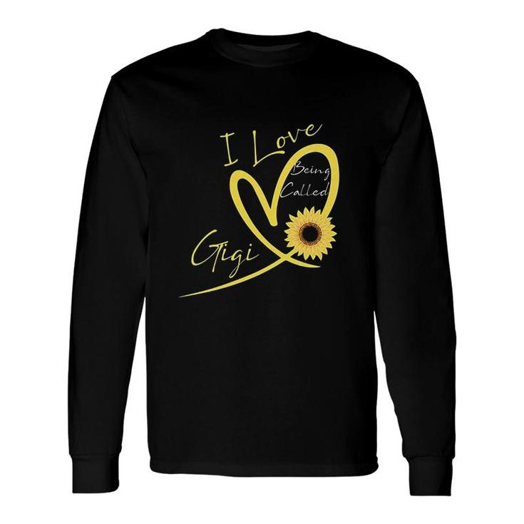 I Love Being Called Gigi Sunflower Heart Long Sleeve T-Shirt