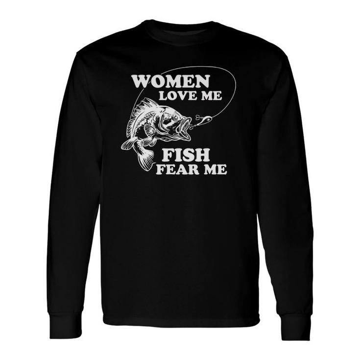 Women Want Me Fish Fear Me Fishing Men's Graphic T-Shirt, Black, Large