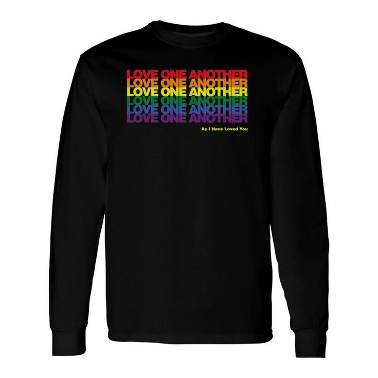 Love One Another Rainbow Solid Long Sleeve T-Shirt T-Shirt