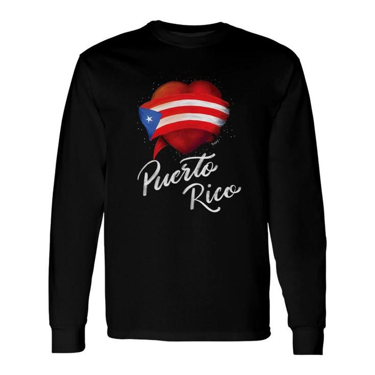 I Love Puerto Rico Flag For Long Sleeve T-Shirt T-Shirt