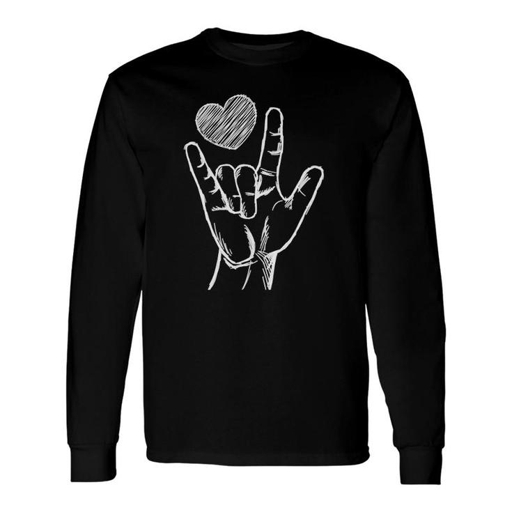 Love Sign Language Asl Heart Valentine's Day For Him Long Sleeve T-Shirt T-Shirt