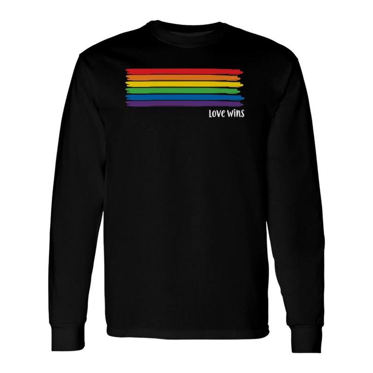 Love Wins Gay Pride Month Flag Long Sleeve T-Shirt T-Shirt