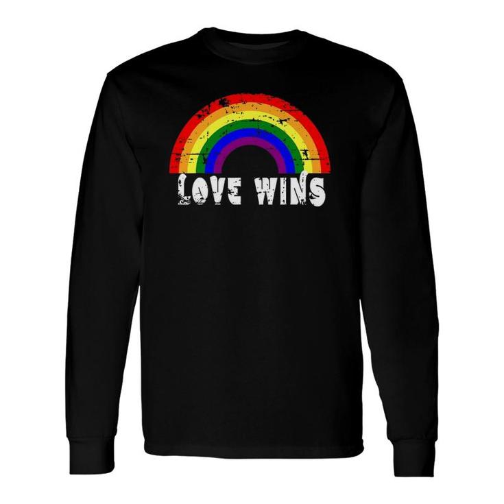 Love Wins Pride Month Lgbt Color Love Wins Long Sleeve T-Shirt
