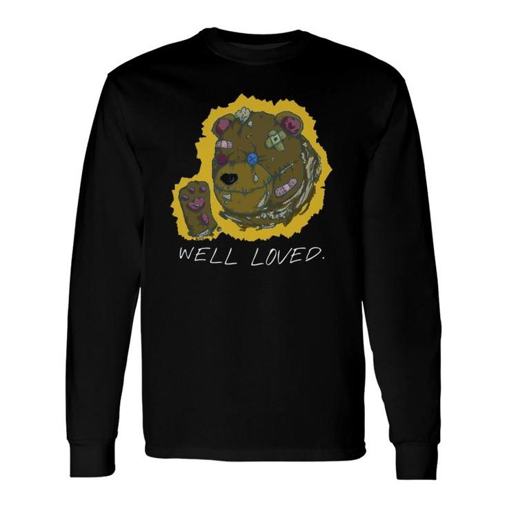 Well Loved Teddy Bear Pixel Art Long Sleeve T-Shirt T-Shirt