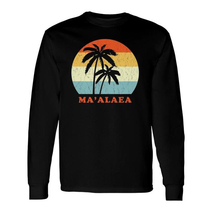 Maalaea Maui Vintage Sun & Surf Throwback Vacation Long Sleeve T-Shirt T-Shirt
